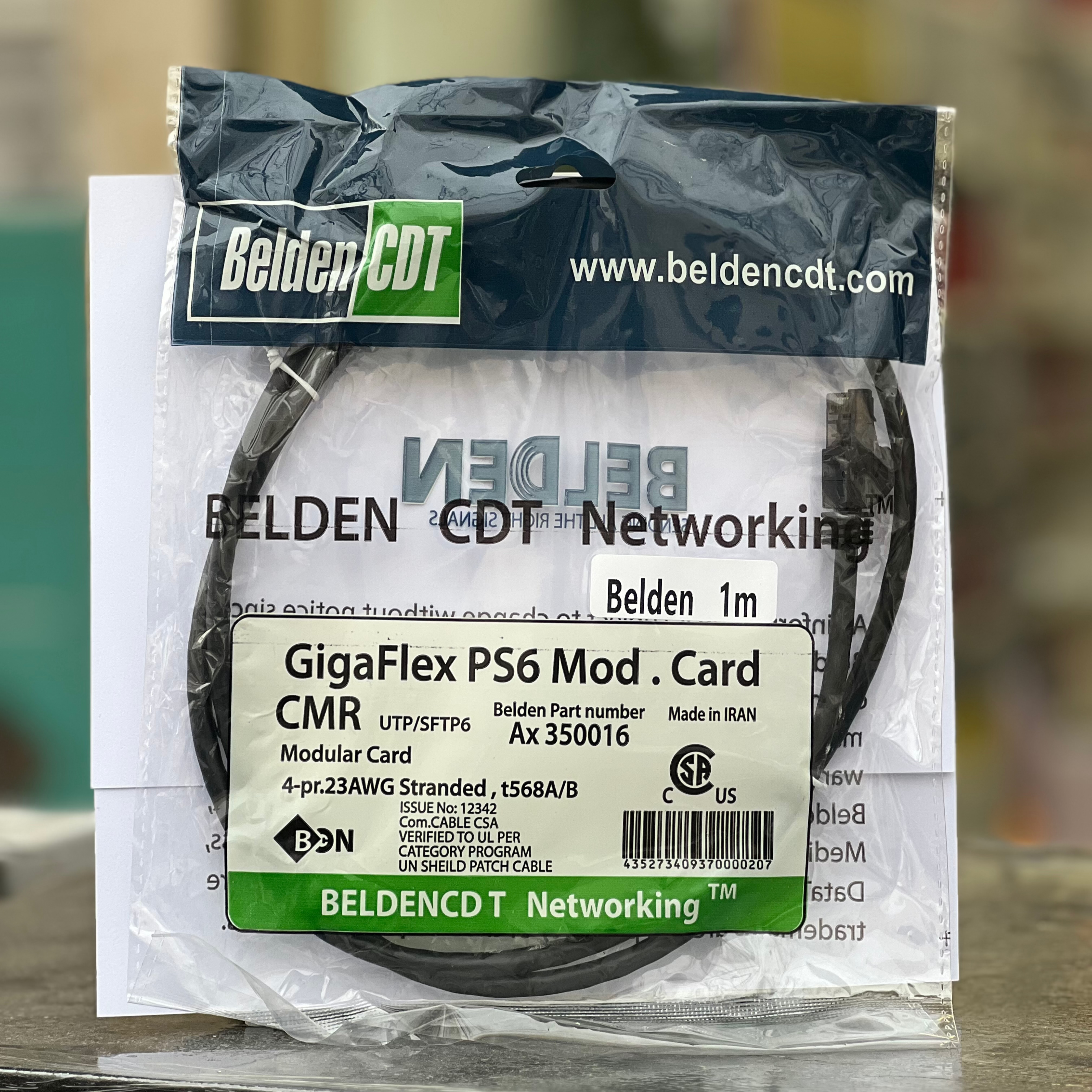 پچ کورد شبکه 1متری UTP/Cat6