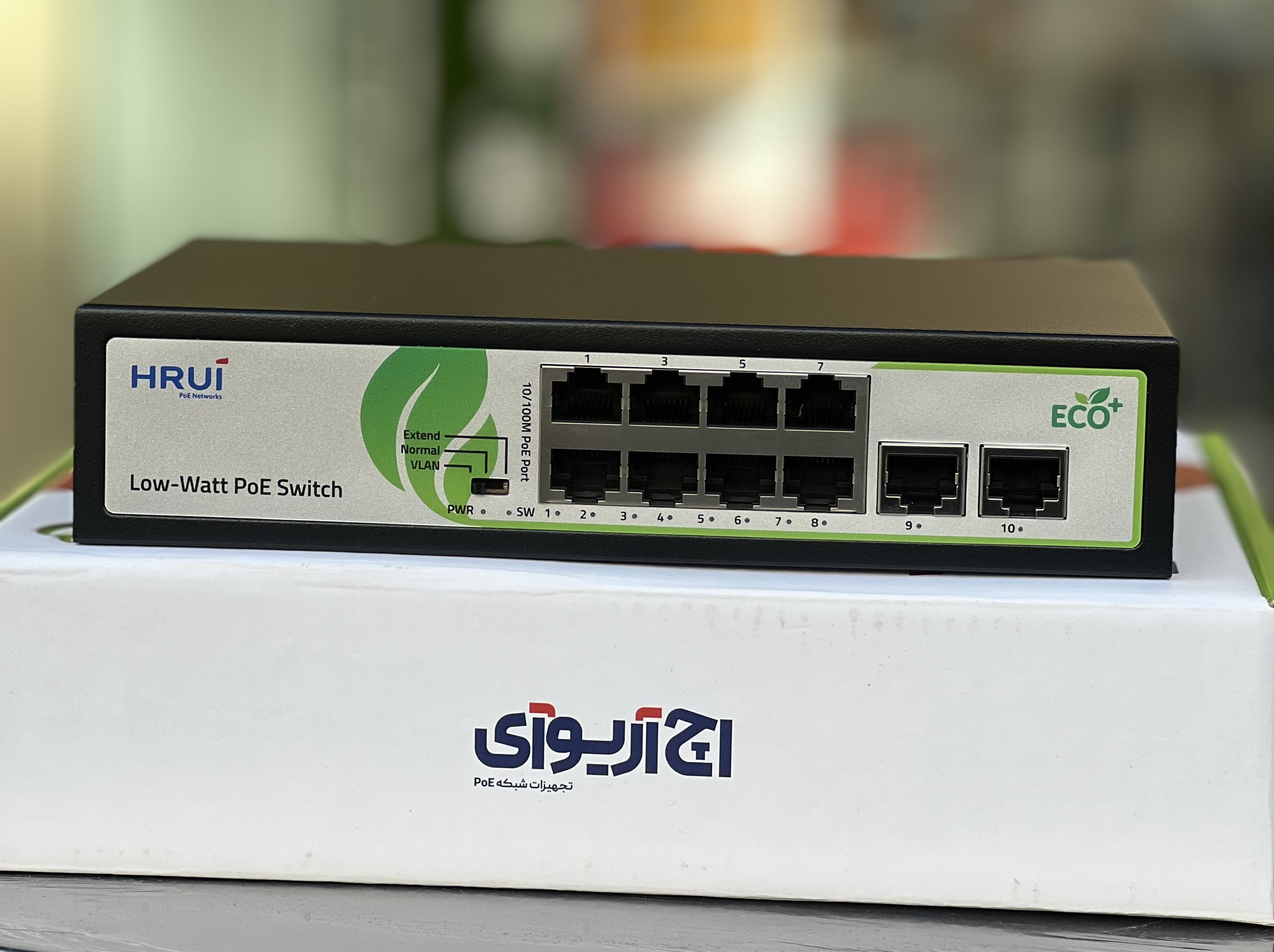 سوییچ شبکه 8 پورت POE برند HRUI